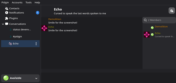 conversation members with their avatars